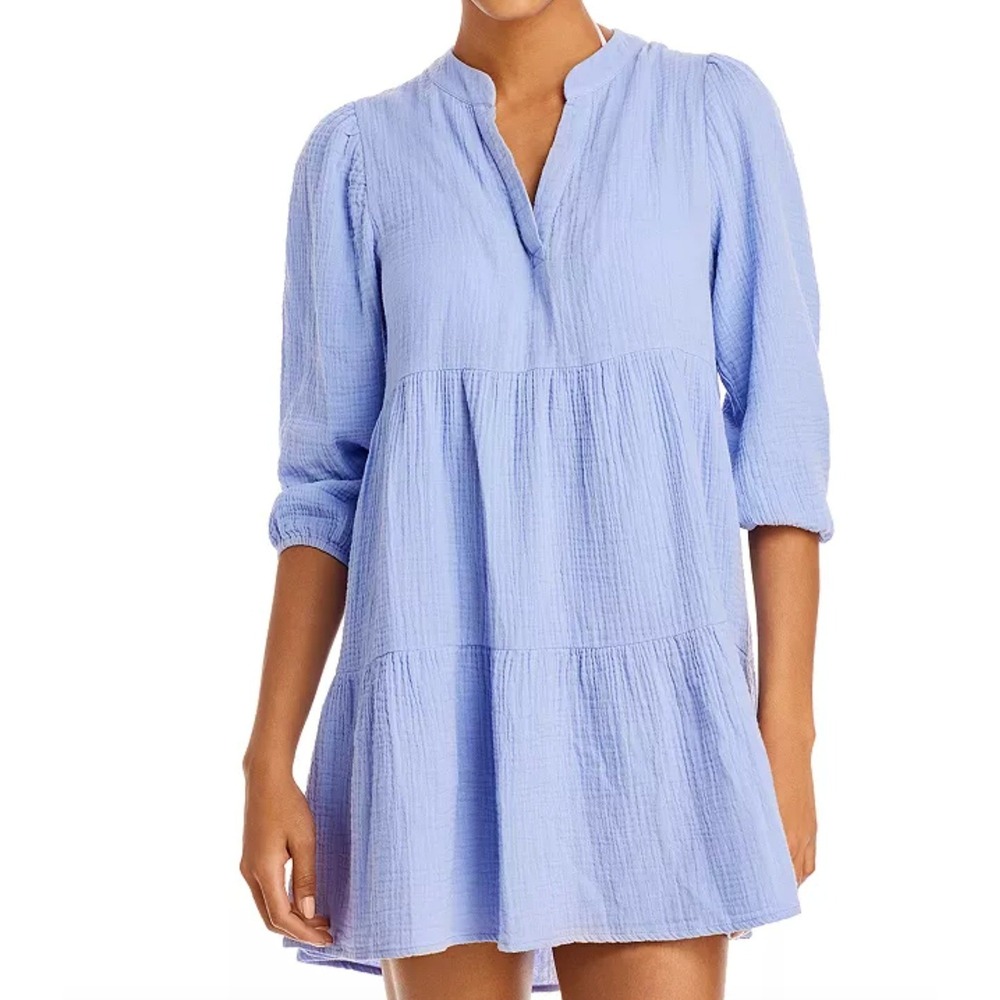 Echo Kiki Gauze Mini Dress Swim Cover-Up Size XS- Cotton Summer Coastal